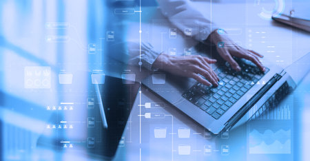 Project Workflow and Task Management in Digital Environment.の写真素材