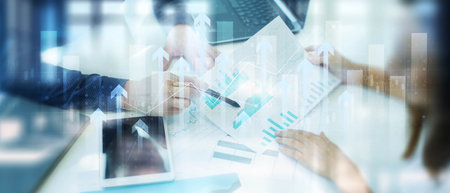Business Growth and Analytics Visualization Financial Concept.