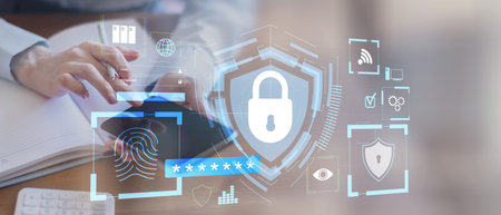 Secure Authentication and Data Protection with Biometric and Password Access.