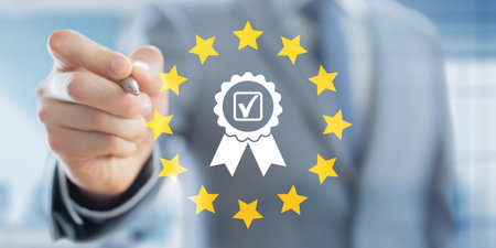 Quality Assurance and Certification Concept Illustrated on Virtual Interface.の写真素材