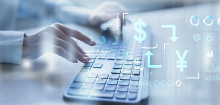 Digital Currency Exchange and Financial Market Analytics.の写真素材