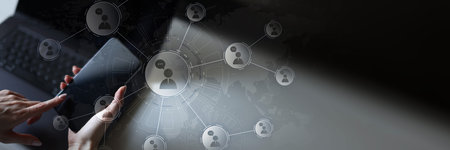 Customer Relationship Management CRM System for Streamlining Client Communication and Improving Sales Management.の写真素材