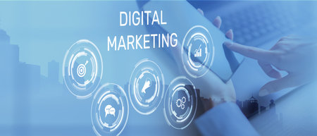 Digital Marketing Strategies Business and technology concept.の写真素材