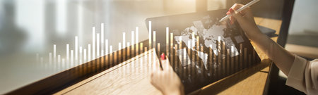 Data Analytics and Business Insights on a Wide Banner, Business and Technology Concept.