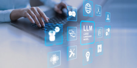 LLM Large Language Model Technology and Artificial Intelligence Applications on a Virtual Interface.