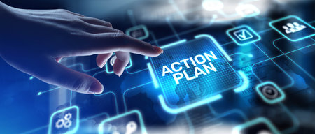 Action plan development system for strategic project management with interactive digital interface