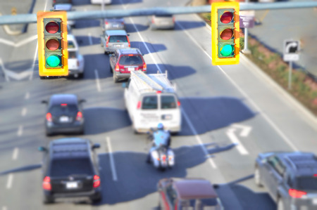 Traffic lights. Green light.