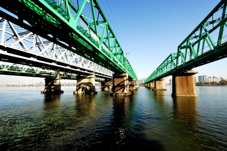 Hangang river Railway Bridge. The first is the construction of the Hangang river Bridge.の写真素材