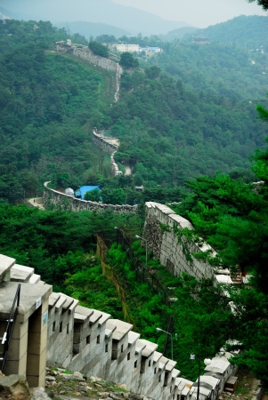 Seoul. Fortress. The capital of the Joseon Dynasty, Hanyang is to defend the castle gained.の写真素材