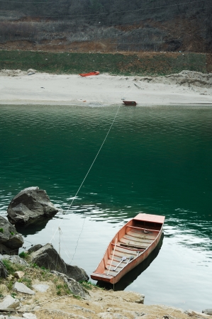 Munhee village of remote villages of Gangwon-do is a lonely port.の写真素材