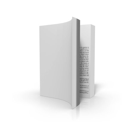 Open book with leave with lettersの写真素材