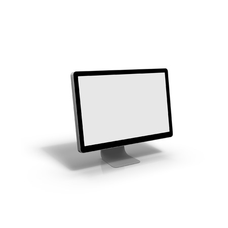 Computer screen, isolated on white backgroundの写真素材