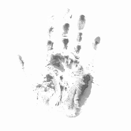 Palm or hand print isolated on whiteのイラスト素材