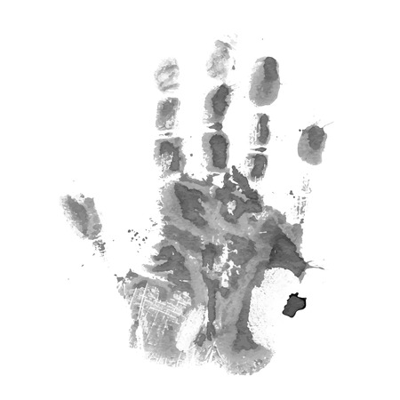 A gray hand printのイラスト素材