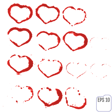 Hearts; vector setのイラスト素材