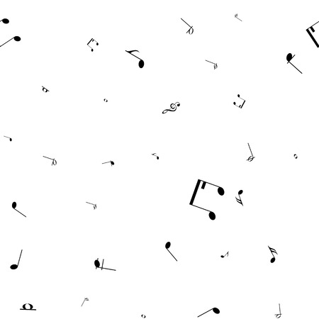 Seamless vector pattern with music notes.のイラスト素材