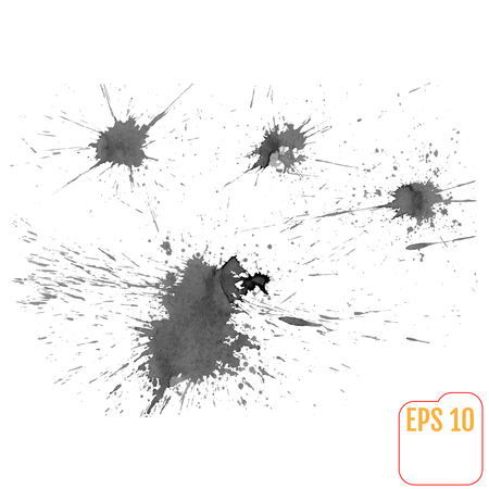 Paint splat set. Paint splashes set for design use. Abstract vector illustration.のイラスト素材