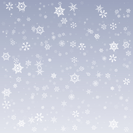 Snowflake vector. Falling Christmas snow fall isolated. Snowflakes decoration effect. Modern snow flake pattern.のイラスト素材