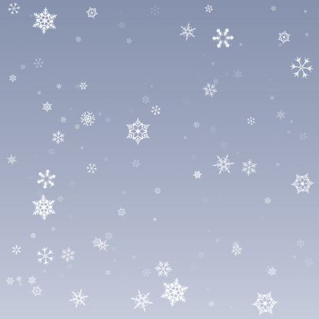Snowflake vector. Falling Christmas snow fall isolated. Snowflakes decoration effect. Transparent snow flake concept. Winter pattern.のイラスト素材