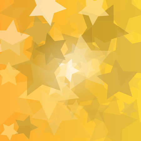 Vector illustration of stars yellow background. Golden starsのイラスト素材