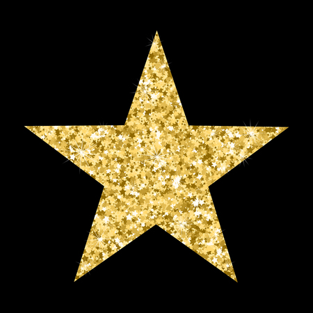 Vector luxury gold star. Element for advertising poster for restaurant, boutique and cafe, jewelry, fashion and party.のイラスト素材