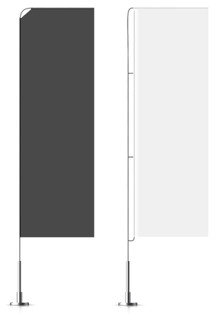 Banner Flag Templates Banner Flag Mockups Set Vector Mock Up