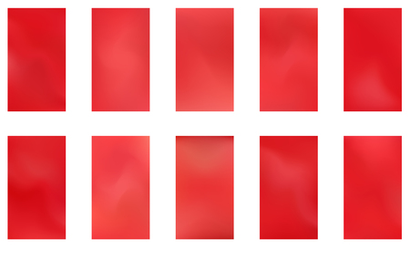Colorful backgrounds in trendy red neon colors. Modern screen vector design for mobile app. Soft natural color abstract gradients.のイラスト素材