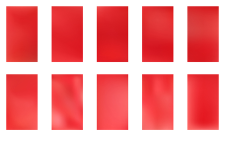 Colorful backgrounds in trendy red neon colors. Modern screen vector design for mobile app. Soft natural color abstract gradients.のイラスト素材