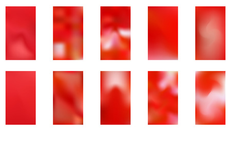 Colorful backgrounds in trendy red neon colors. Modern screen vector design for mobile app. Soft natural color abstract gradients.のイラスト素材