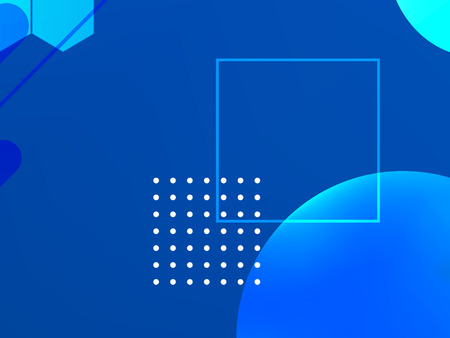 Blue geometric abstract background. Abstract vector backgroundのイラスト素材