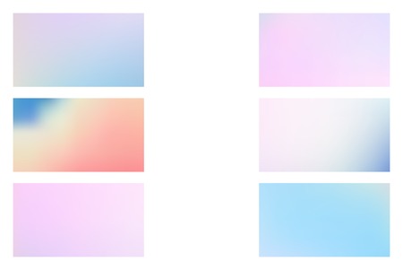Set of Modern colorful flow poster. Abstract colored blurred gradient mesh background