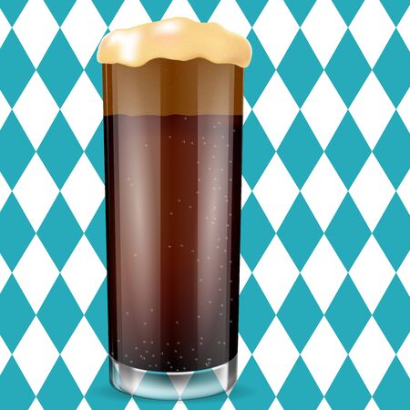 Modern Oktoberfest Concept. Set of realistic beer glasses. Vector illustrationのイラスト素材