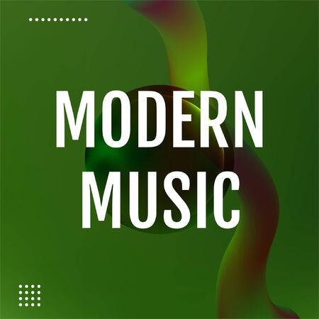 Green Minimal geometric background. Green Abstract fluid color patternのイラスト素材