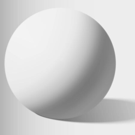 White sphere isolated on white. Vector illustration.のイラスト素材