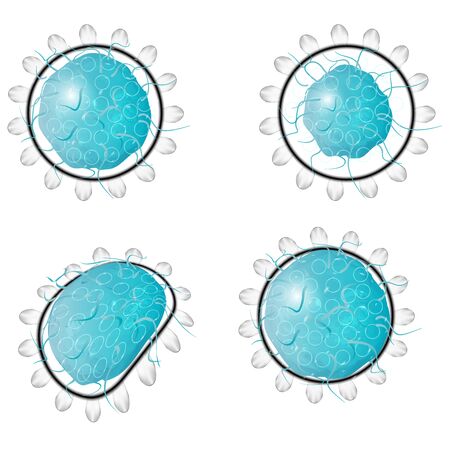 Coronavirus 2019-ncov. Illustration for the epidemicのイラスト素材
