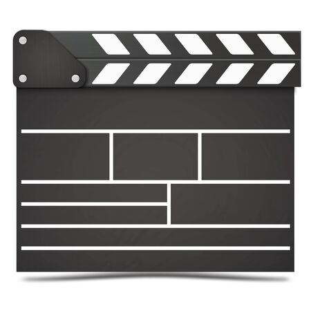 Realistic Movie clapper board. Vector.のイラスト素材