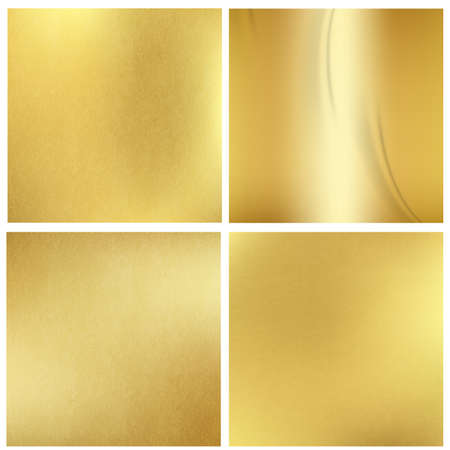 Set of golden blurred backgroundsのイラスト素材