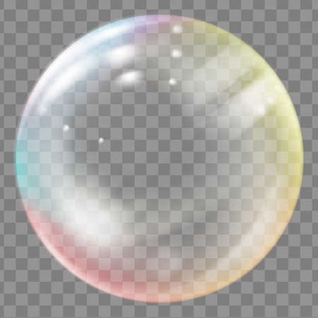 Transparent colored soap or water bubble.のイラスト素材