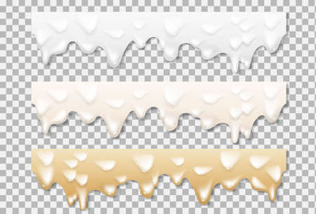 Liquid mayonnaise white texture. Vectorのイラスト素材