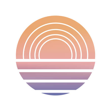 Design of Sunset striped backdrop.のイラスト素材