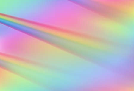 Rainbow prism flare lens realistic effect. Vector illustration of light refraction texture overlay glare for photo and mockups. Holographic streaks background.のイラスト素材