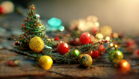 New Year magic. AI render.