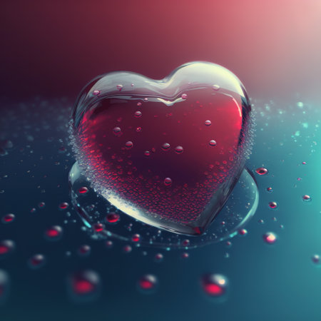 Heart Shape Bubble. AI renderの写真素材