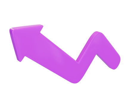 Pink arrow lightning. 3d renderingの写真素材