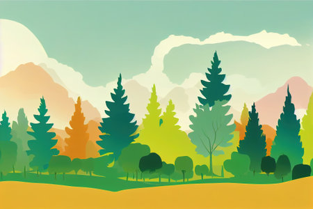 nature landscape background. AI render.の写真素材