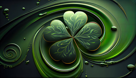 Clover background for St. Patrick's day. AI render