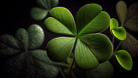 Clover background for St. Patrick Day. Ai renderの写真素材