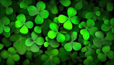 Clover background for St. Patrick Day. Ai renderの写真素材