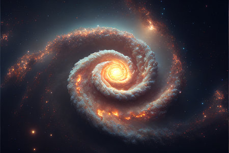 Milky way Galaxy. AI generated.
