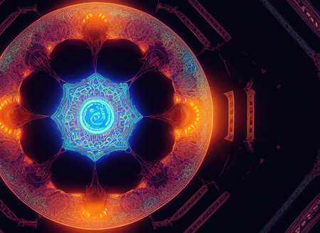 Cosmic abstract background. AI renderの写真素材